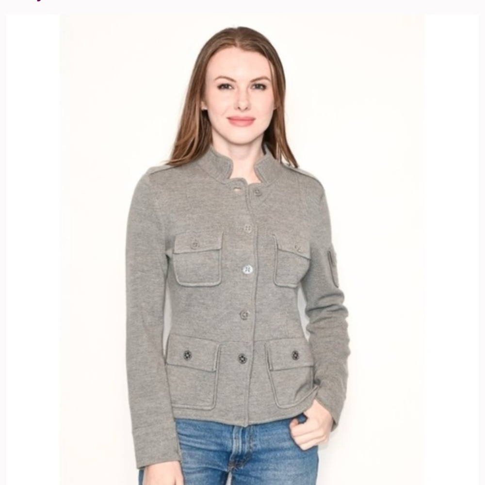 Tory Burch Grey wool Sweater Blazer size xs